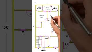 30x50 house plan 3bhk plan car parking house housedesign home [upl. by Moreville901]