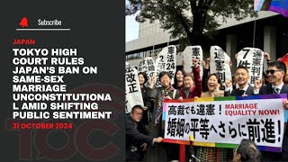 Tokyo High Court rule Japan ban on samesex marriage unconstitutional amid shifting public sentiment [upl. by Tenahs]