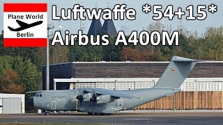 Bundeswehr Luftwaffe Airbus A400M landing in Berlin Tegel Airport [upl. by Nnyloj]