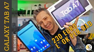 Recensione GALAXY TAB A7 230 euro OK per DAD [upl. by Kaliski386]