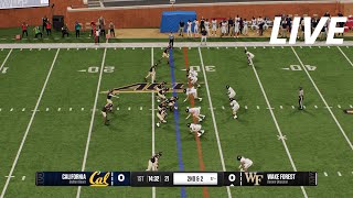 NCAAF LIVE🔴California Golden Bears vsWake Forest Demon Decans College Football Full Game8th Nov [upl. by Nnov]