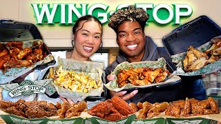 We Tried WINGSTOP for the First Time WINGS amp FRIES MUKBANG [upl. by Aicilif]