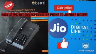 HOW TO CONNECT LANDLINE PHONE TO JIOFIBER [upl. by Nileak]