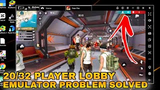 Free Fire Pc 32 Player Lobby  32 players in free fire br rank problem solve freefirepc freefire [upl. by Najib]