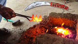 Forging Spring Rode and Making Amazing Knife  Crazy Skills [upl. by Nedrah]