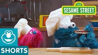 Sesame Street Peanut Butter and Jelly Sandwich  Cookie Monsters Foodie Truck [upl. by Nerhe]