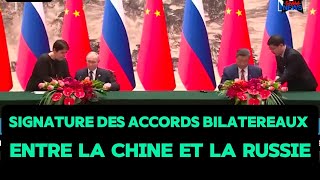 SIGNATURE DES ACCORDS BILATEREAUX ENTRE LA CHINE ET LA RUSSIE [upl. by Sandry641]