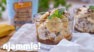 Banoffee glaasjes met ijs Recept  njammie [upl. by Adah]