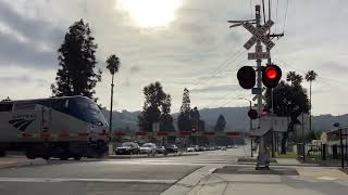 Railroad Crossing  Buchanan Street CoronaRiverside CA [upl. by Nalad981]