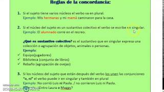 Concordancia sujeto y verbo [upl. by Mattias]