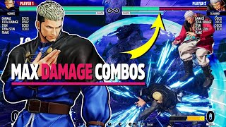 KOF XV  GOENITZ 2 Power MAX Damage Combo Video [upl. by Nereil410]