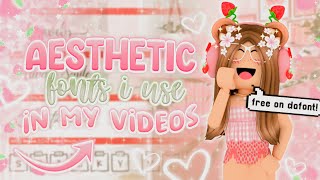 25 Aesthetic Fonts I Use in My Videos With Links 🍓🌷  Dafont  auvelva [upl. by Waine]