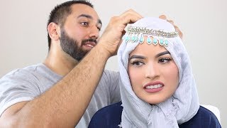 HUSBAND STYLES MY HIJAB  Omaya Zein ft Officialbigmoe [upl. by Kloman]