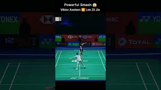 Lee Zii Jia VS Viktor Axelsen 🥵  Powerful Smash 😈😈  Epic Moment 🔥  shorts badminton viral [upl. by Alvin]