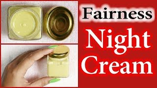 Homemade Night Cream for Fairness and Glowing Skin  RABIA SKIN CARE [upl. by Ymarej398]