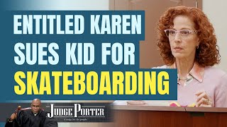 Entitled Crazy Karen Wants To Sue Teenager For Skateboarding [upl. by Krystle]