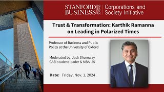 Trust amp Transformation Karthik Ramanna on Leading in Polarized Times [upl. by Asoramla51]