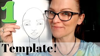 How to CREATE a FACE SHAPE DRAWING TEMPLATE for Your Mixed Media Projects 😎 [upl. by Aalst]