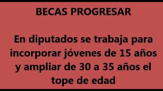 Becas Progresar se incorporarían jóvenes de 15 años y ampliaría de 30 a 35 años la edad tope [upl. by Ssur]