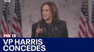 VP Harris concedes presidential election race  FOX 13 Seattle [upl. by Abehshtab455]