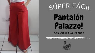 Elabora PASO A PASO PANTALON PALAZZO con cierre al frente con tus medidas [upl. by Martinsen227]