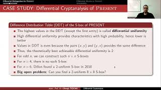 Differential Cryptanalysis of PRESENT [upl. by Tanya]