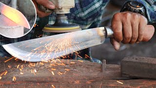 KNIFE MAKING HOW TO FORGE KNIFE IN CAMBODIA [upl. by Ennairoc119]