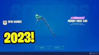 How to Get MERRY MINT AXE PICKAXE in Fortnite 2023 Fortnite Minty Pickaxe Returning [upl. by Marcell691]