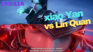 EP 116  Fight Over Insults Xiao Yan VS Lin Quan  Battle Through The Heavens [upl. by Nibaj]