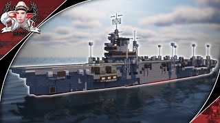 Minecraft WW2 HMS Illustrious  IllustriousClass Aircraft Carrier Tutorial [upl. by Jobye427]