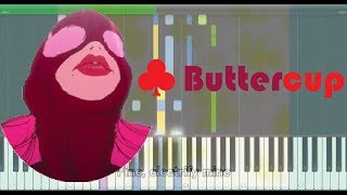 【Sweet Flower】Buttercup  Jack Stauber Piano Tutorial Synthesia Rock Band Cover [upl. by Blanchard]