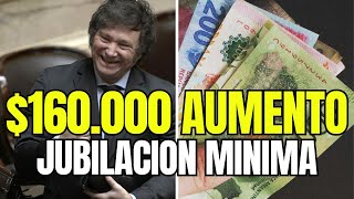 BONO CONFIRMADO 160000 de JUBILACION MINIMA en ENERO 2024  AUMENTO por DECRETO [upl. by Ifok573]