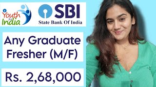 SBI Paid Internship Program for all Fresher Graduates  Any Stream  SBI Youth for India Fellowship [upl. by Florian]