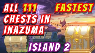 ALL CHEST LOCATIONS IN INAZUMA  GENSHIN IMPACT  KANNAZUKA ISLAND 100 [upl. by Aicirtap]