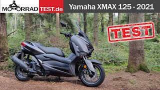 Yamaha XMAX 125  Test deutsch des Modells 2021 [upl. by Enelrahs992]