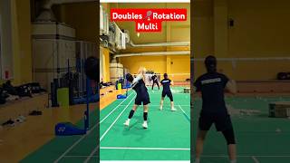 Badminton doubles rotation multishuttle session [upl. by Yoshi]