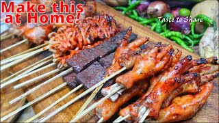 Basics of Chicken Street food❗ Isaw ulo betamax adidas Filipino style chicken Skewers💯👌 [upl. by Danielson]