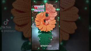 Gerbera 3D realista a crochet crochet Teji2Goya amigurumi gerbera [upl. by Arok]