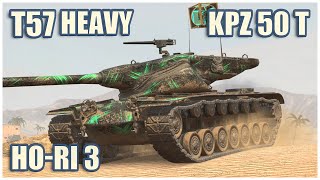 T57 Heavy Kpz 50 t amp HoRi Type III • WoT Blitz Gameplay [upl. by Aicats]