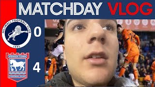 MILLWALL V IPSWICH TOWN VLOG  SPEECHLESS [upl. by Nyberg839]