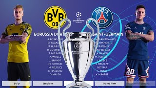 PES 2021  Dortmund VS PSG UEFA Champions League UCL 202122 COM vs COM  Gameplay PC [upl. by Gurney]