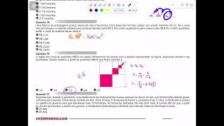 Q35 Uma fábrica de embalagens produz caixas de vários tamanhos Uma delas tem formato cúbico [upl. by Nannah]