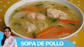 SOPA DE POLLO CON VERDURAS  FACIL Y SALUDABLE [upl. by Llyrpa]