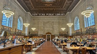 Walking Tour of The New York Public Library  Relaxing Ambient  NYPL Reading Rooms  Treasures  4K [upl. by Leahicm]