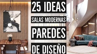 25 IDEAS PARA DECORAR SALAS MODERNAS y ELEGANTES CON DISEÑOS de PAREDES de MADERA  DECORACION 2023 [upl. by Zeuqram30]