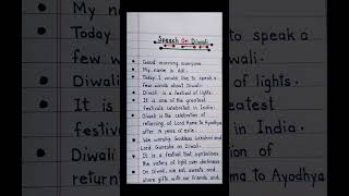 Diwali speech in English speech on diwali trendingvideo trendingshorts [upl. by Larisa]