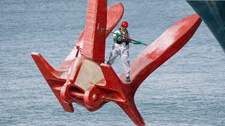 How US Navy Maintain the Gigantic Anchors of US Aircraft Carrier [upl. by Byrn]