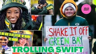 Packers fans TROLL Taylor Swift by claiming they came to see Simone Biles rather than her [upl. by Odla40]