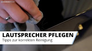 Lautsprecher richtig pflegen und reinigen Kratzer entfernen Fehler vermeiden [upl. by Chafee53]