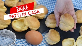 Bignè fatti in casa pasta choux ricetta e consigli [upl. by Maloney]